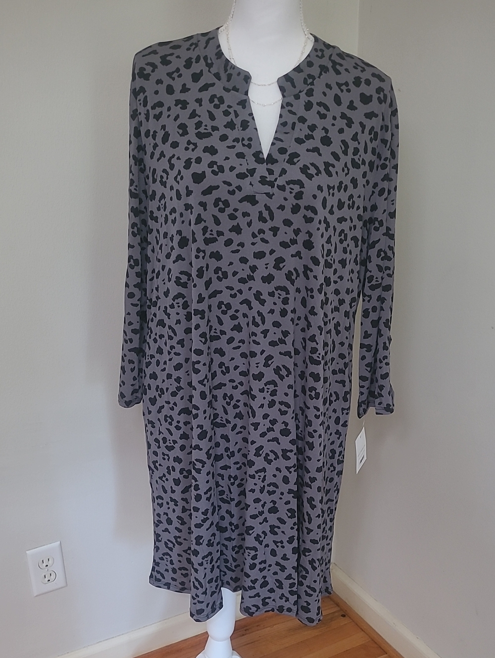 Honeyme Curvy 3 Qtr Sleeve Animal Print Dress. XXL. NWT